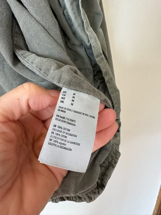 American Eagle Boho Floral Embroidered Military Army Utility Jacket M - Picture 9 of 9